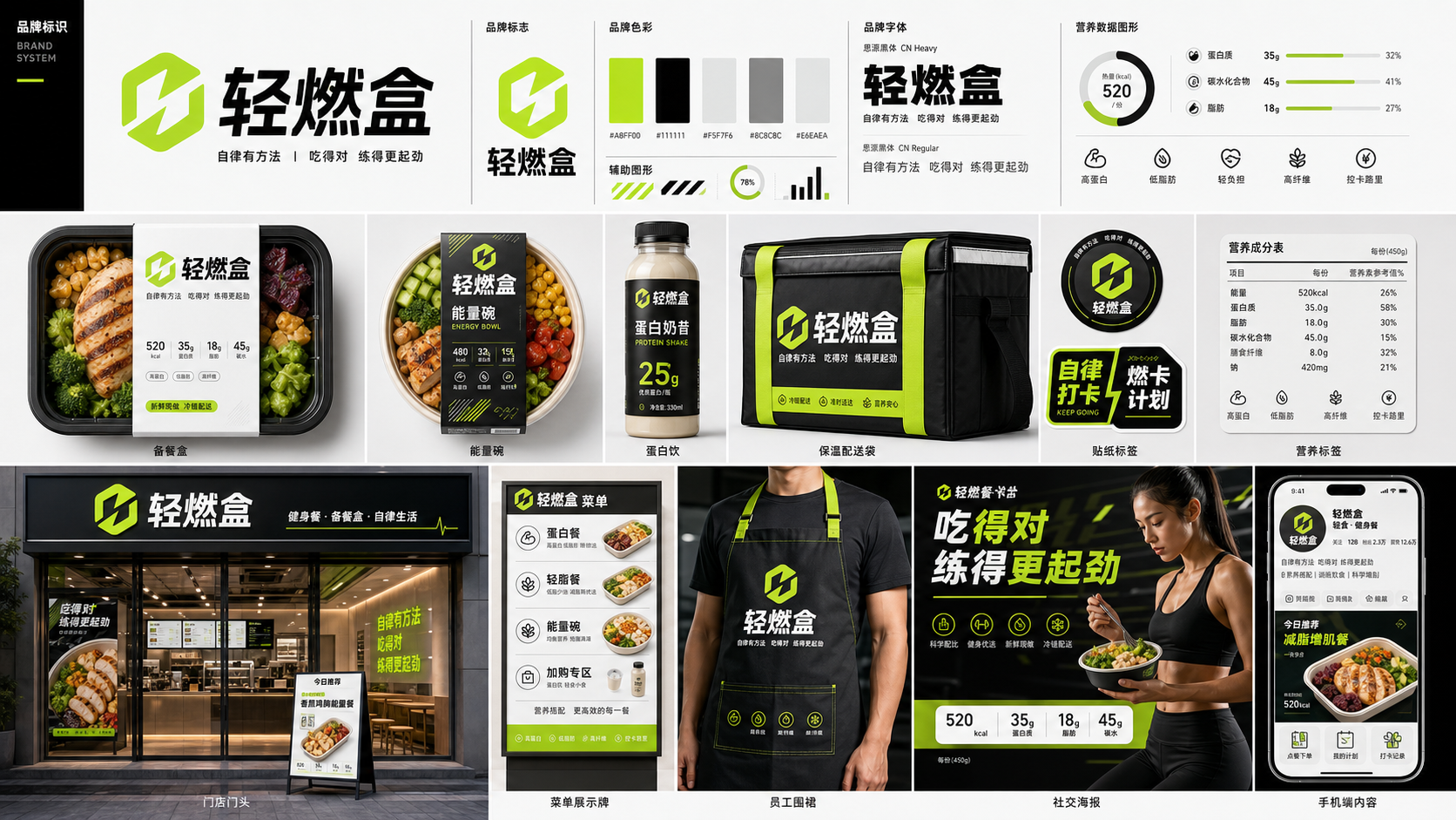 轻燃盒运动数据风设计板