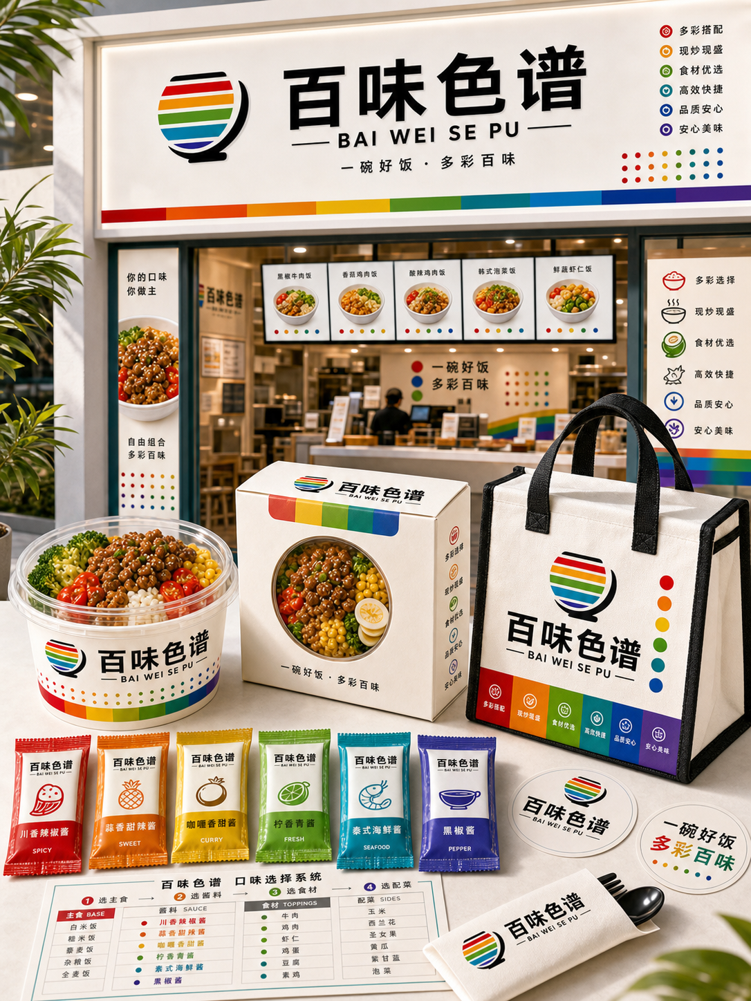 百味色谱白底彩谱模块风小红书品牌封面